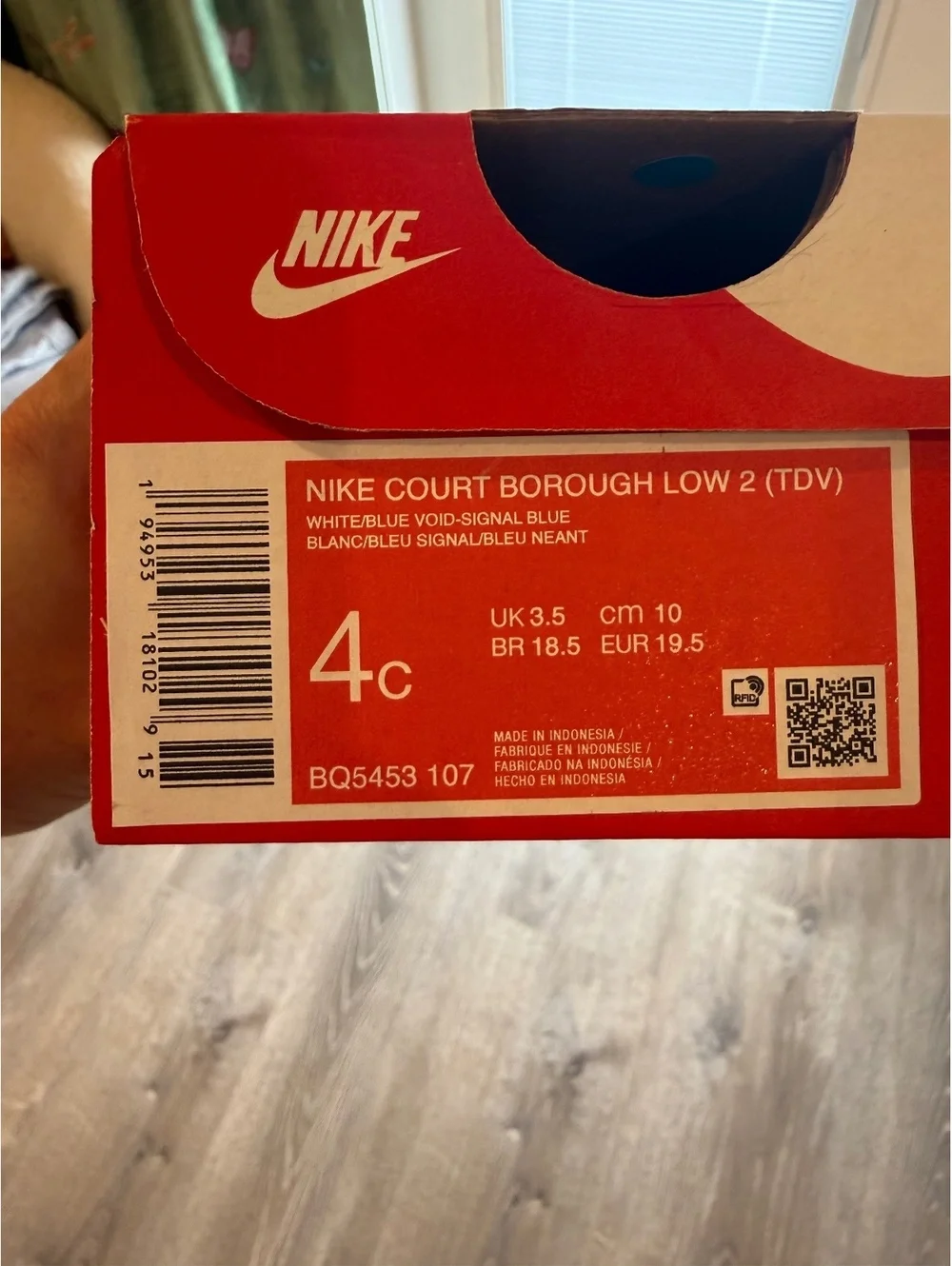 Nike Court Borough Low, 4C, EUC, Baby Sneakers